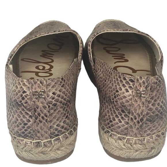Sam Edelman Kesia Sesame Leather Espadrille Rounded Toe Slip On Loafers Size 9.5 - Picture 5 of 7